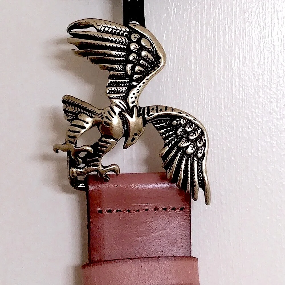 Rare TOPSHOP Leather Belt With Eagle Buckle